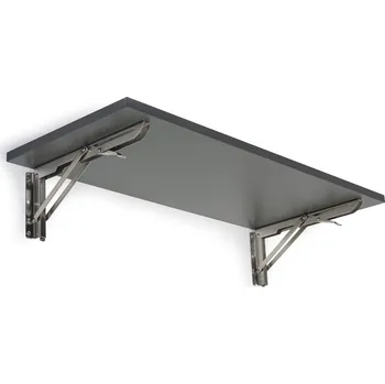 Kancelářská sestava Police na zeď, sklopná, 800 x 520 mm, grafit