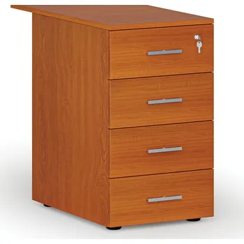 Kancelářská sestava Kancelářský přístavný zásuvkový kontejner PRIMO WOOD, 4 zásuvky, třešeň