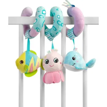 Hračka pro nejmenší Sensillo plyšová spirála s hračkami Oceán 28 x 19 cm