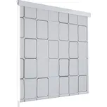 Sprchová roleta 140 x 240 cm čtvercový vzor Bílá 142850