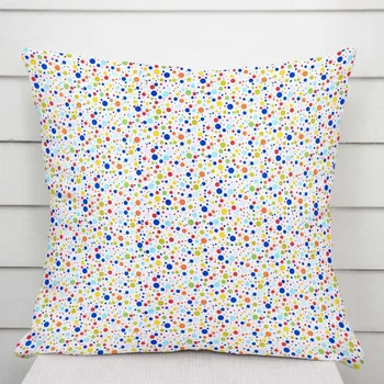Povlak na dekorativní polštářek Dětský bavlněný povlak na polštář Sandra SA-006 Barevné puntíky na bílém 50 x 60 cm