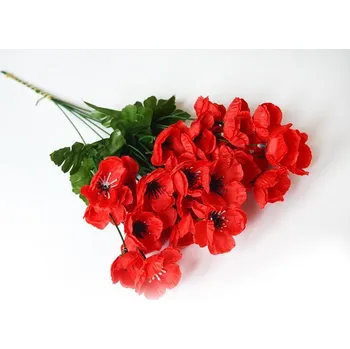 umělá květina Mák divoký, svazek 6 ks, 55 cm