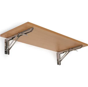 Kancelářská sestava Police na zeď, sklopná, 800 x 220 mm, buk