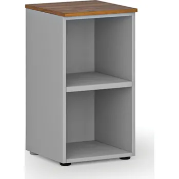 Kancelářská sestava Kancelářský regál PRIMO GRAY, 400 x 420 x 740 mm, šedá/ořech