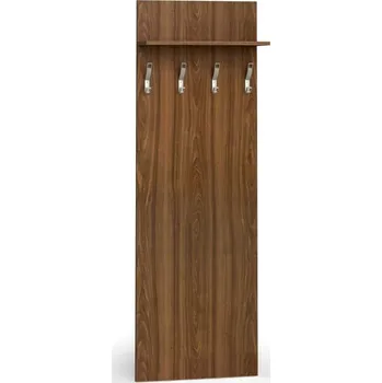 Kancelářská sestava Věšáková stěna PRIMO WOOD, 4 háčky, police, ořech