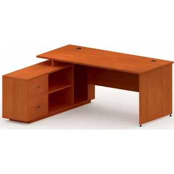 Psací stůl Kancelářský stůl se skříňkou MIRELLI 160x160 cm, levý, třešeň