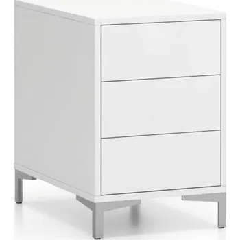 Kancelářská sestava Kancelářská policová komoda LAYERS, 3 zásuvky, 400 x 400 x 630 mm, bílá