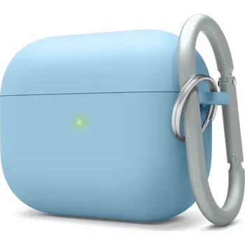 Příslušenství pro sluchátka ACM Silikonový kryt pro AirPods Pro s karabinou - Světle Modrá