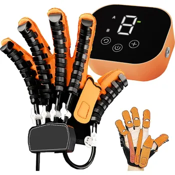 Robotické rukavice pro rehabilitaci rukou, nastavitelná síla, dobíjecí rehabilitační trenažér pro pravou a levou ruku - pravá ruka XL