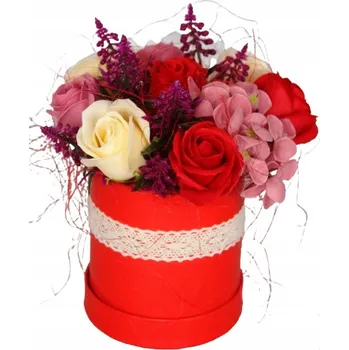 umělá květina FLOWER BOX KVĚTINOVÉ MYDLENÉ KYTICE DÁREK
