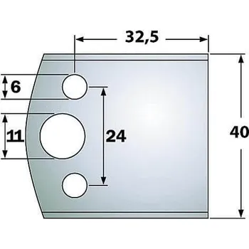 Elektrický hoblík Polotovar nože 40x48x4 HS