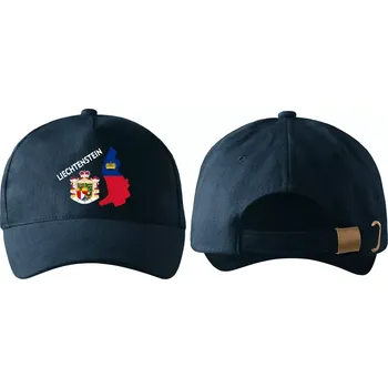 Kšiltovka kšiltovka s vlajkou LICHTENŠTEJNSKO navy modrá (pánská kšiltovka vlajka a znakem LIECHTENSTEIN)
