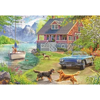 Puzzle RAVENSBURGER Léto u jezera 200 dílků