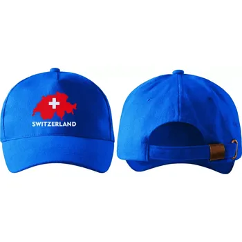 Kšiltovka kšiltovka s vlajkou ŠVÝCARSKA modrá (pánská kšiltovka vlajka a znakem ŠVÝCARSKO , SWITZERLAND)