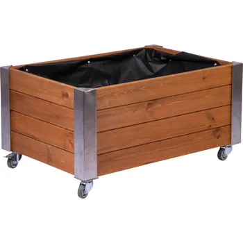 Vyvýšený záhon Dobar Vyvýšený záhon na kolečkách Rollfi 78 x 52 x 40,5 cm