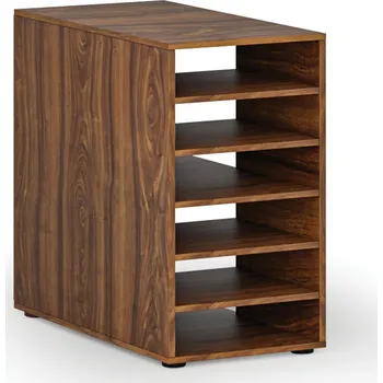 Policová skříň Přístavná policová skříňka k pracovnímu stolu PRIMO WOOD, pravá, ořech