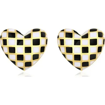 Náušnice Majya Stříbrné náušnice šachovnice CHRISI pozlacené Ag/; ≤1,67 g 11753