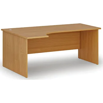 Psací stůl Rohový kancelářský psací stůl PRIMO WOOD, 180x120 cm, levý, buk