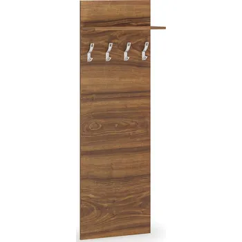 Věšák Věšáková stěna HORIZONT, 4 háčky, police, léta vodorovně, ořech