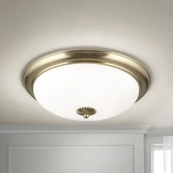 Orion Stropní svítidlo Empire, Ø 48 cm, mosaz, matné opálové sklo mosaz, opálový mat 3 x 40 W - Doprava zdarma