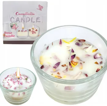 Svíčka SVÍČKY SVÍČKA SÓJOVÁ PŘÍRODNÍ DÁRKOVÁ SRDCE