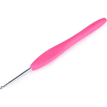 Háček na háčkování se silikonovou rukojetí vel. 3; 3,5; 4; 5; 5,5, barva 1 (3 mm) náhodná barva