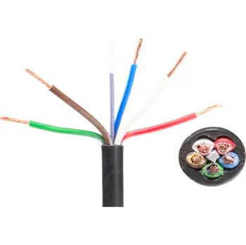elektrický kabel Kabel 5x0,75, hnědá/ bílá/ červená/ zelená/ modrá, metráž