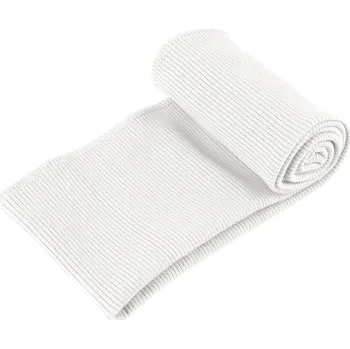 Elastický náplet bavlněný na lemy mikin - tunel 8x80 cm - 13 bílá