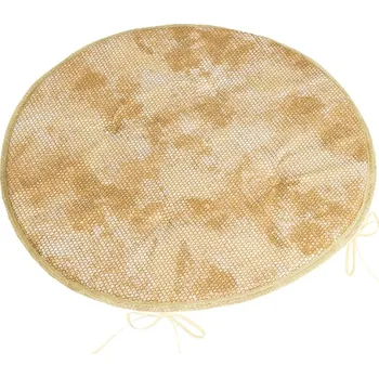 Podsedák Bellatex Sedák Adéla kulatý hladký průměr 40 cm Hadí kůže hnědá