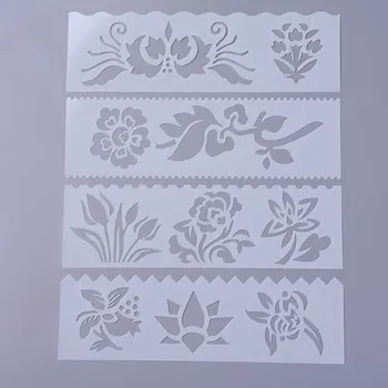 Plastová šablona, 18,6x5,6 cm, KVÍTÍ 2, 4ks/bal.