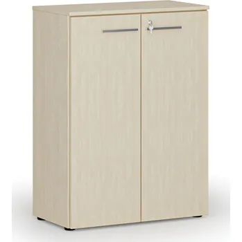 Kancelářská sestava Kancelářská skříň s dveřmi PRIMO WOOD, 800 x 420 x 1087 mm, bříza