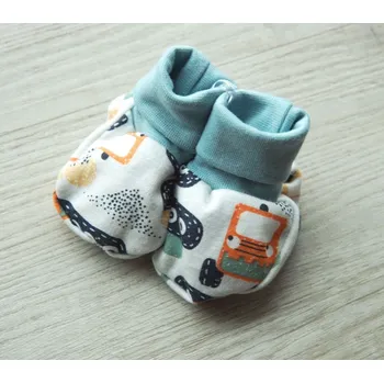 Capáčky AMÁLKA Bavlněné kojenecké capáčky, Bagr Velikost: 68-80