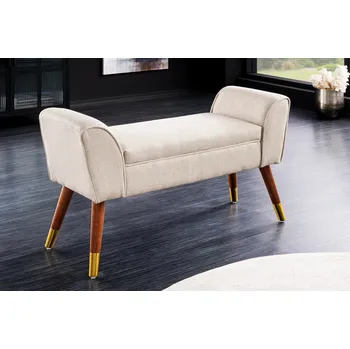 Stylová čalouněná lavice Sandra 90cm béžová