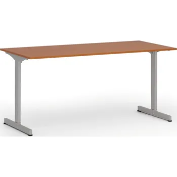 Psací stůl Kancelářský stůl PRIMO BETA, 160x80 cm, šedá podnož, třešeň