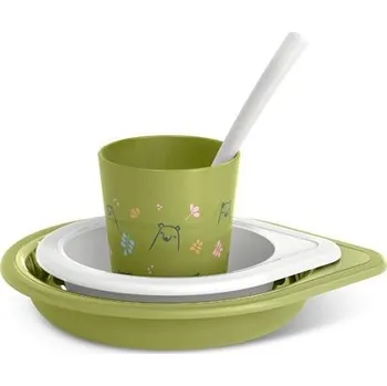 dětská jídelní sada Suavinéx SUAVINEX jídelní set Bear 6m+ Zelený