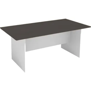 Psací stůl Jednací kancelářský stůl PRIMO WHITE, 180x90 cm, bílá/grafitová