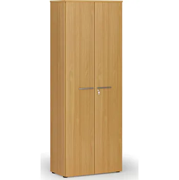Kancelářská sestava Kancelářská skříň s dveřmi PRIMO WOOD, 800 x 420 x 2128 mm, buk