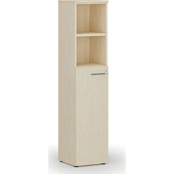 Kancelářská sestava Kombinovaná kancelářská skříň PRIMO WOOD, dveře na 3 patra, 400 x 420 x 1781 mm, bříza