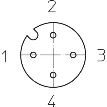 Lutronic 1205 04 002 2m upravený zástrčkový konektor pro senzory - aktory, 1070, piny: 4, 2.00 m, 1 ks
