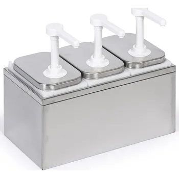Dávkovač mýdla Dávkovač na omáčky, 3 pumpičky, 3x 2 l, 370 x 200 x 255 mm