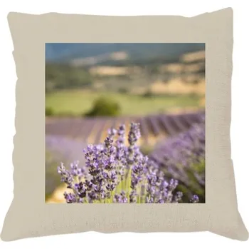Pánská móda Polštář lněný vzhled s potiskem Levandulové políčko