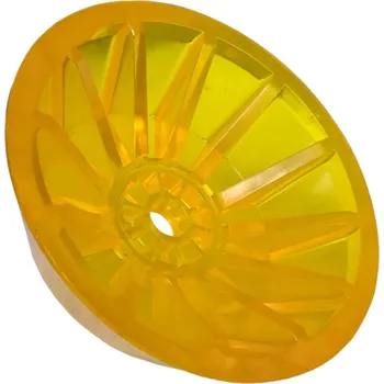 Přívěs k motorovému vozidlu Koncovka rolny kuželová 4'' žlutá PVC, pr. 130 mm, d=14 mm, l=40 mm