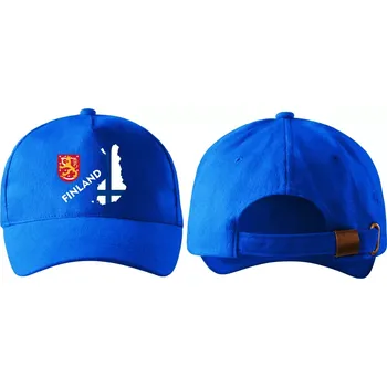 Kšiltovka kšiltovka s vlajkou FINSKA modrá (pánská kšiltovka vlajka a znakem FINSKO)