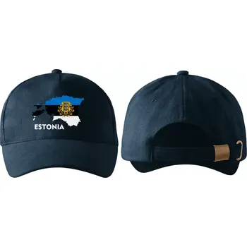 Kšiltovka kšiltovka s vlajkou ESTONSKA navy modrá (pánská kšiltovka vlajka a znakem ESTONSKO)