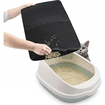 Rohožka před kočičí toaletu pro kočky stelivo pod misku