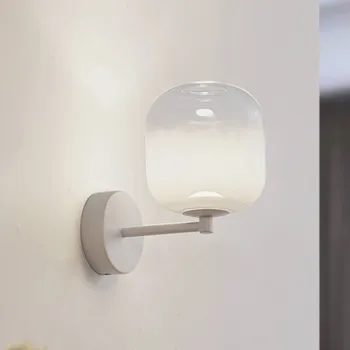 Lampička Nástěnné svítidlo Lucande LED Avelina, bílá - Nástěnný držák - Ø 10 cm, výška 3 cm 1 x 3,4 W LED - Doprava zdarma