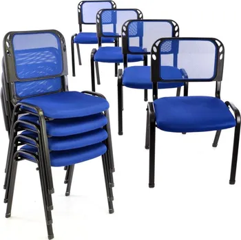 Sada stohovatelných židlí - 8 ks, modrá