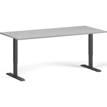 Počítačový stůl Výškově nastavitelný stůl, 180x80 cm, 1 motor, černá podnož, šedá