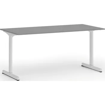 Psací stůl Kancelářský stůl PRIMO BETA, 160x80 cm, bílá podnož, grafit