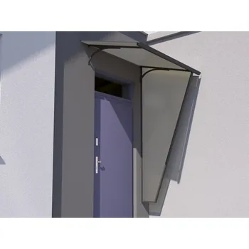 Stříška nad vchodové dveře Boční stěna k vchodové stříšce T-160 pravá antracit / kouřová